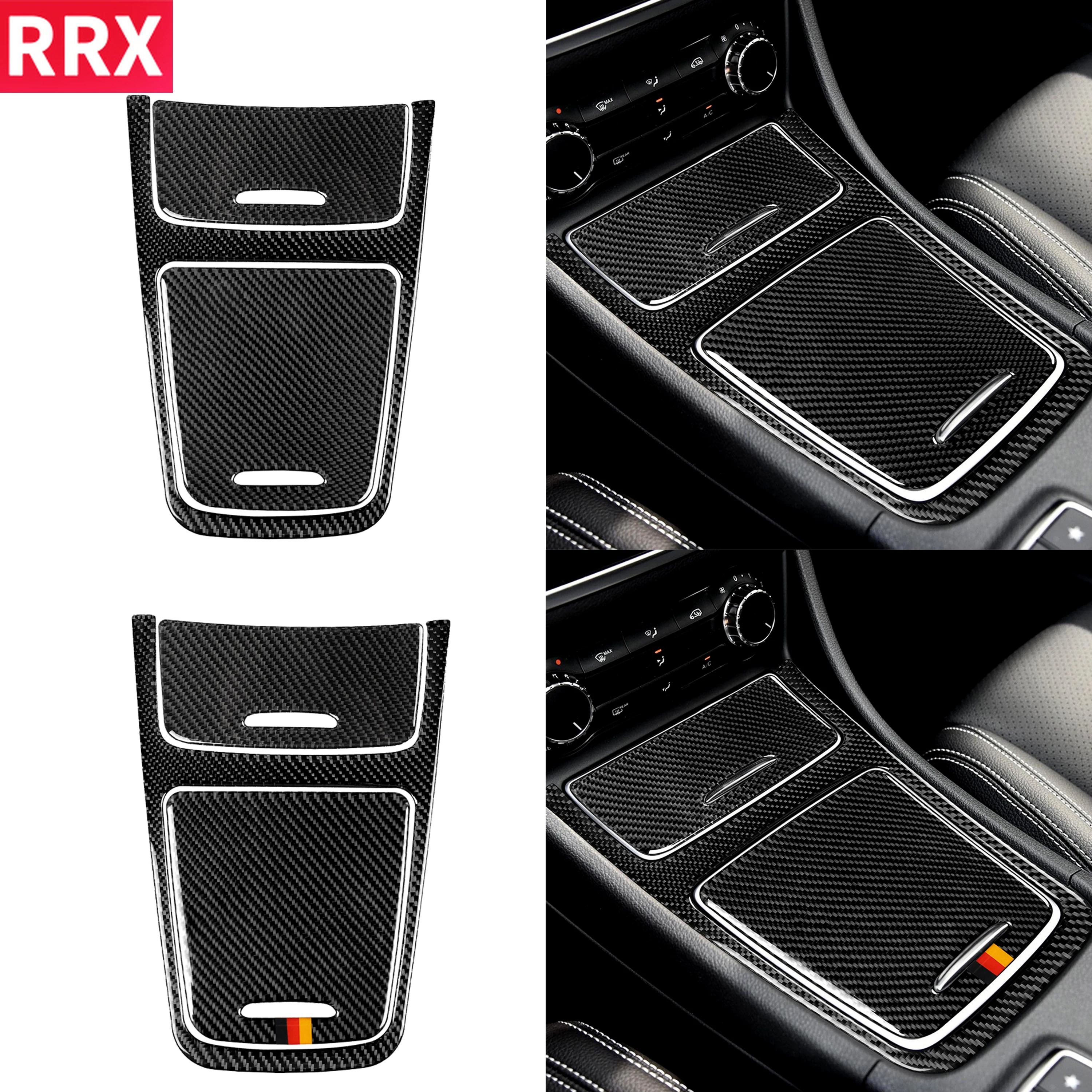 

Car Accessories For Mercedes Benz W176 A Class C117 CLA X156 GLA Central Control Panel Storage Frame Carbon Fiber Cover Stickers