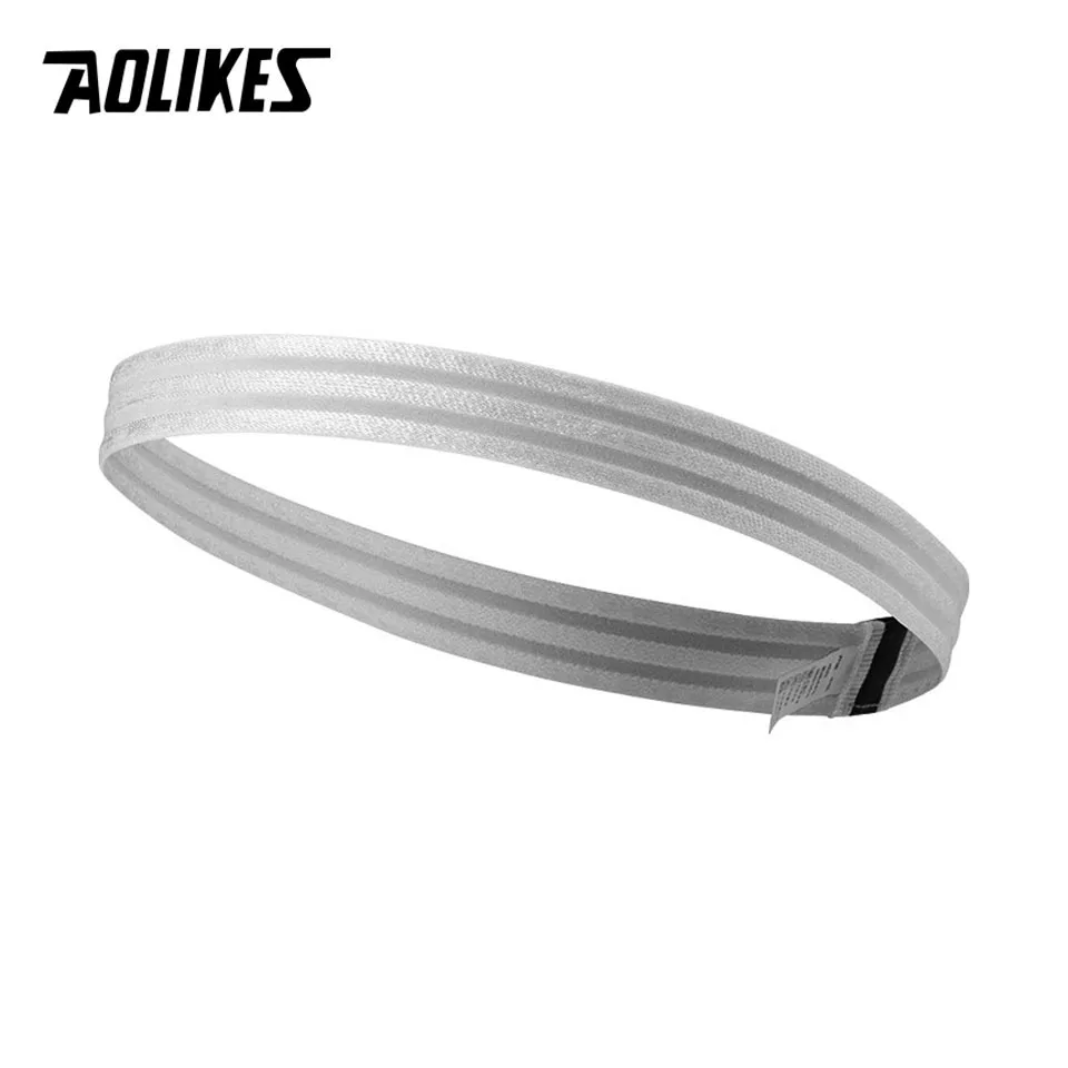 Silver thin 1 шт., силиконовые для фитнеса, повязка на голову, спортивный Напульсник для мужчин и женщин, для баскетбола, бега, повязка на голову, повязка для волос - Цвет: Silver thin