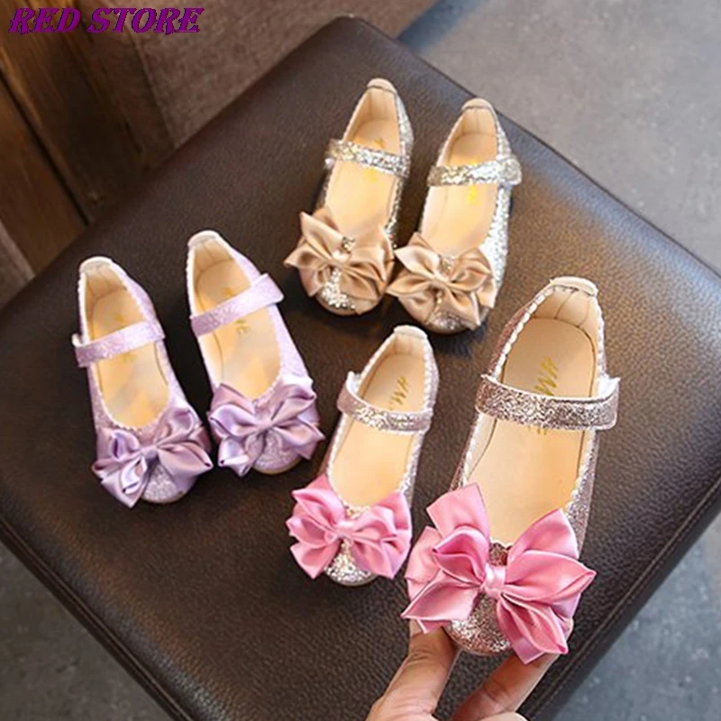 

Spring Girls Shoes Dance Party Shoes For Kids Baby Princess Shoes Gold Big Girl Single Shoe 1-12 Years Old child Pink MCH103
