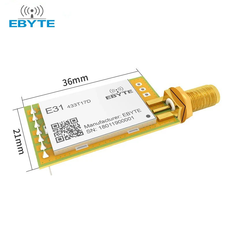E31-433T17D большой диапазон AX5243 433 МГЦ 50 мВт SMA антенна IoT uhf беспроводной трансивер мгц