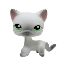 lps rare animal pet shop toys standard orange cat 1710 with green eyes cute anime toys for kids
