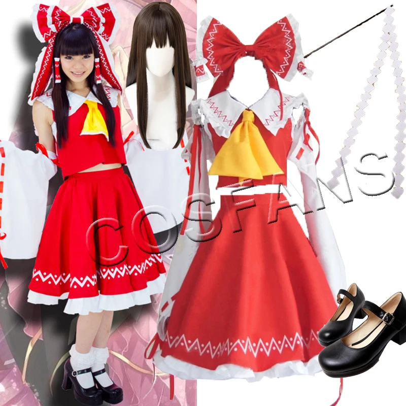Костюм для косплея Аниме Touhou Project Reimu Hakurei женщин и мужчин полный комплект