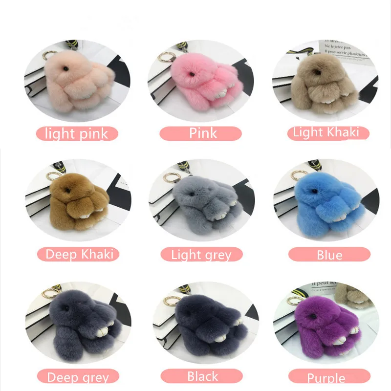 

New Fashion Plush Cartoon Rabbit Pendant Keychain For Women Car Bag Fashion Key Chain Jewelry Accessory Gifts