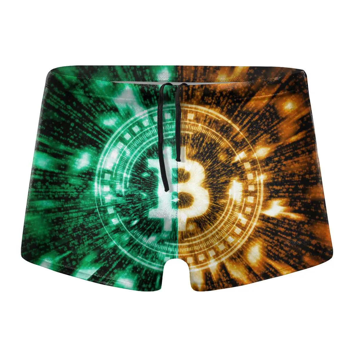 

2021Summer New Men short Bitcoin Men Fashion swimming trunks Camou flage Print Quick Dry Shorts Drawstring Sportwear Mens Shorts