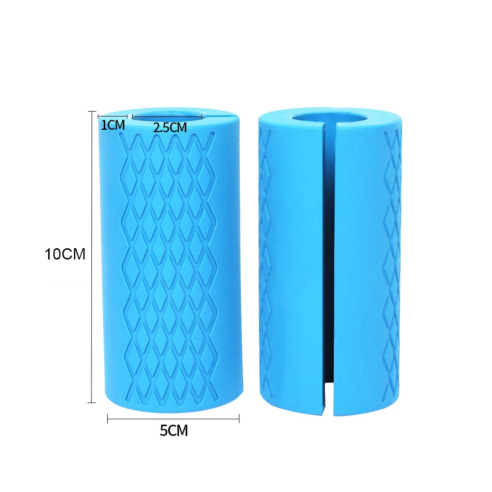 

1 Pair Barbell Dumbbell Grips Thick Bar Handles Silicone Anti-slip Pad Thick Bar Handles Pull Up Weightlifting Grip