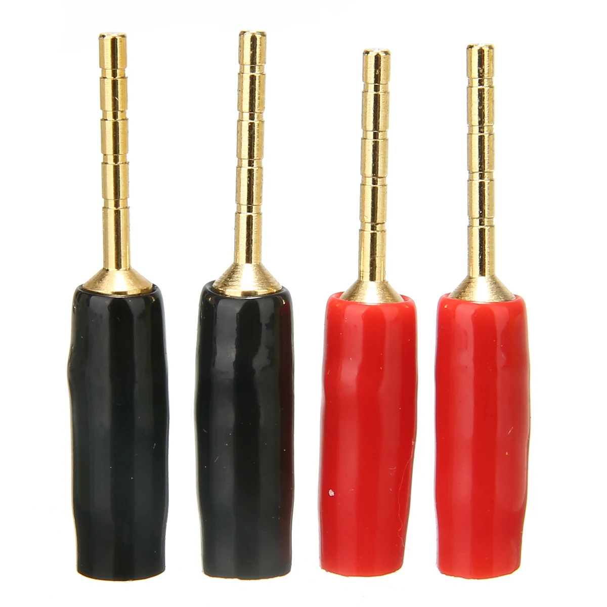 

4pcs/lot 2mm Speaker Pin Connector 2mm Banana Plug Speaker Screw Terminal Connectors Gold Plated Wire Pin Terminals Plugs