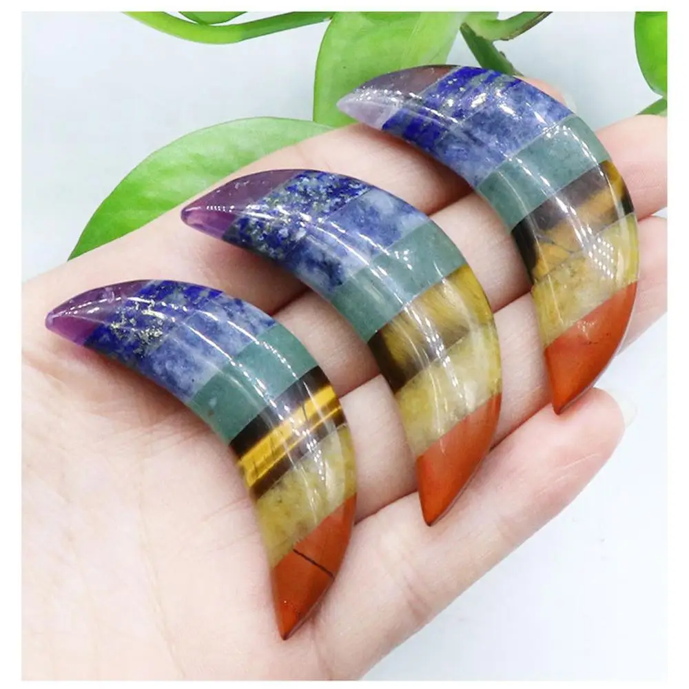 

Лунная ручка семь чакр, натуральный камень, 6 шт./лот