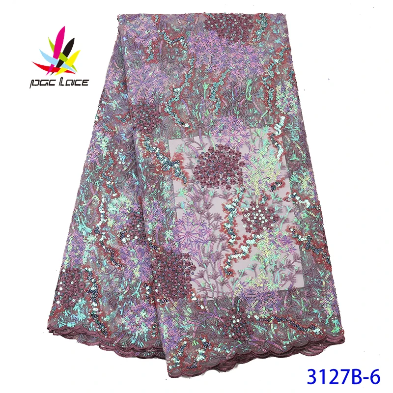 

Роскошное французское кружево с блестками, африканская ткань, нигерийская последовательность фуксии, высокое качество, популярная вышивка...