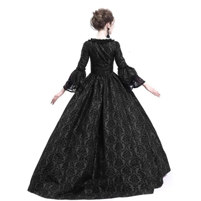 

Adult Woman Palace Court Princess Dress Thin Elegant Ball Gown Square Collar Lace Halloween Costumes Renaissance Medieval Dress