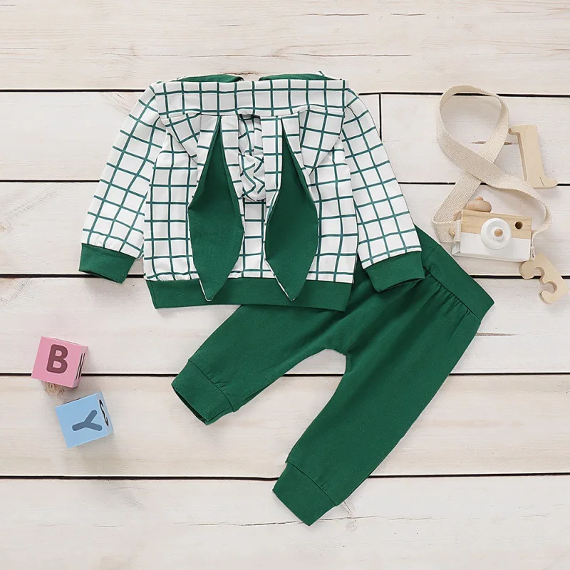 Комплект одежды из 2 предметов для новорожденных девочек футболка с капюшоном и