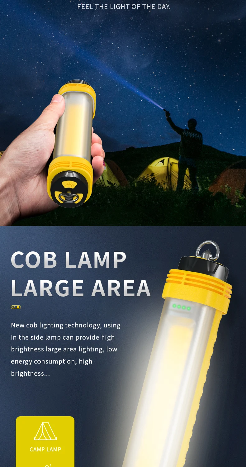 

Pocketman XPG+COB Red/White Light Flashlight Double Magnet With Luminous Alarm Multi-function Work Light Camping Lamp Floodlight