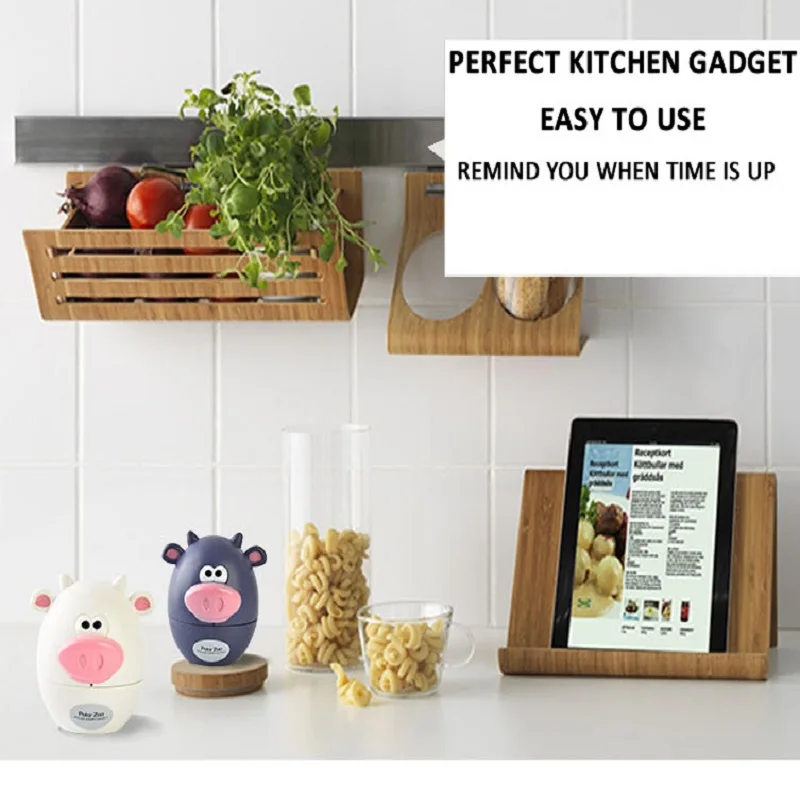 

Cartoon Pig Shaped Kitchen Timer Home Kitchen Alarm Clock Countdown Piglet Machinery Electronic Timer for Cooking Baking Frying