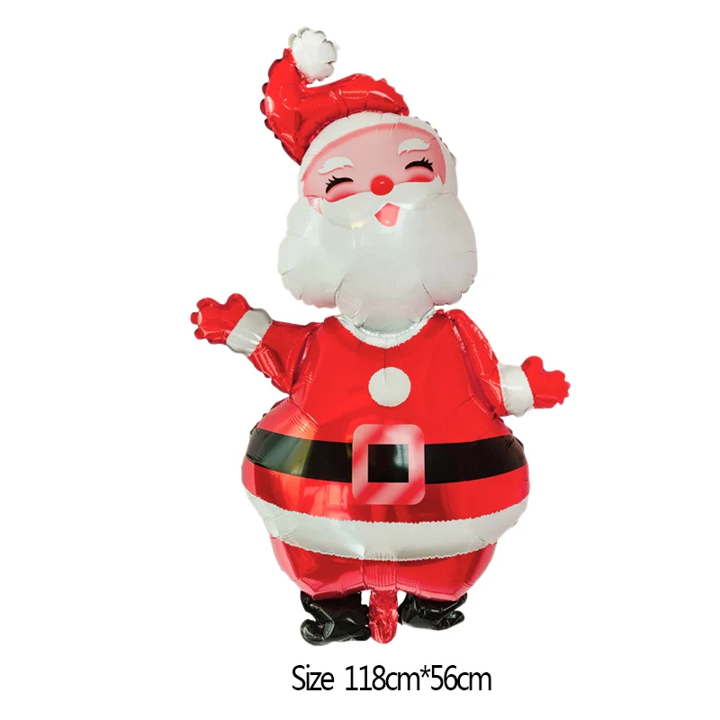 B07 Santa Claus Рождественский воздушный гелиевый воздушный шар покрытый фольгой Снеговик Санта Клаус Рождественская елка лося мальчик подарочная форма Globos для рождественского орнамента новогодний декор - Цвет: B07 Santa Claus