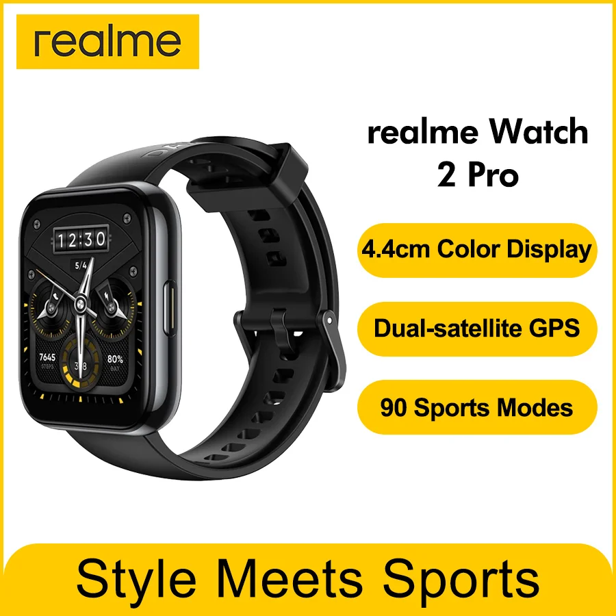 

Умные часы глобальная версия realme Watch 2 pro, 1,75 дюйма, GPS, 90 спортивных режимов, 14 дней автономной работы, водостойкие IP68 Смарт-часы
