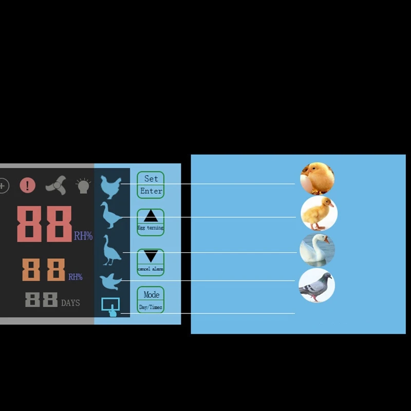Акция! Автоматический инкубатор для яиц светодиодный цифровой контроллер