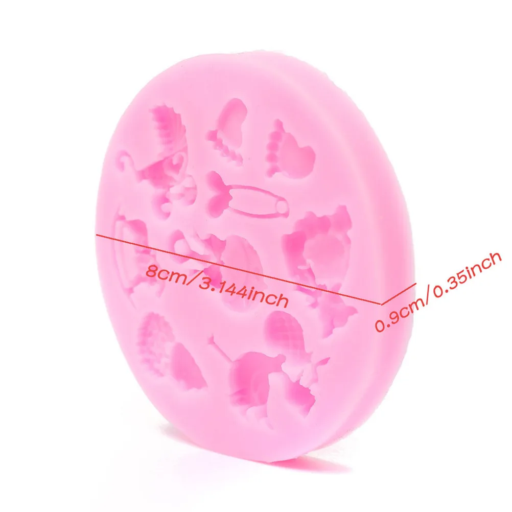 Детская вечеринка для душа 3D силиконовая форма помадки украшения торта сахарное