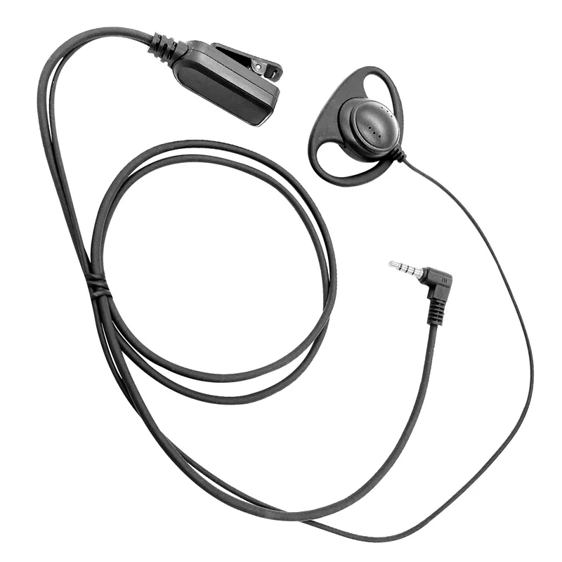 Single Wire D Shape Earpiece Headset with Push to Talk Mic for Vertex Standard VX-210 VX-231 VX-261 VX-264 VX-351 VX-354 VX-424