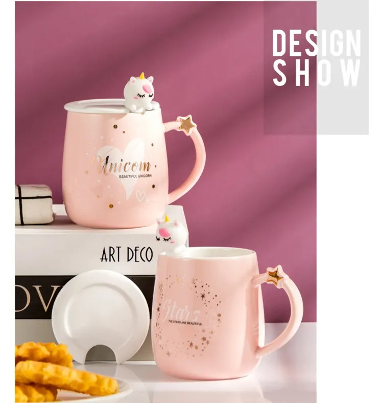 Набор кофейных кружек милая керамическая креативная цветная термостойкая