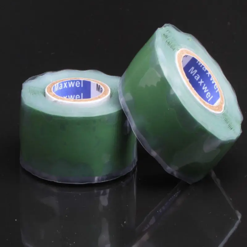 Green Новинка, 3 м, водостойкая силиконовая лента для ремонта, склеивающая, спасательная, самосплавляющаяся, проволочный шланг, черный, распродажа, прозрачная пленка - Цвет: Green