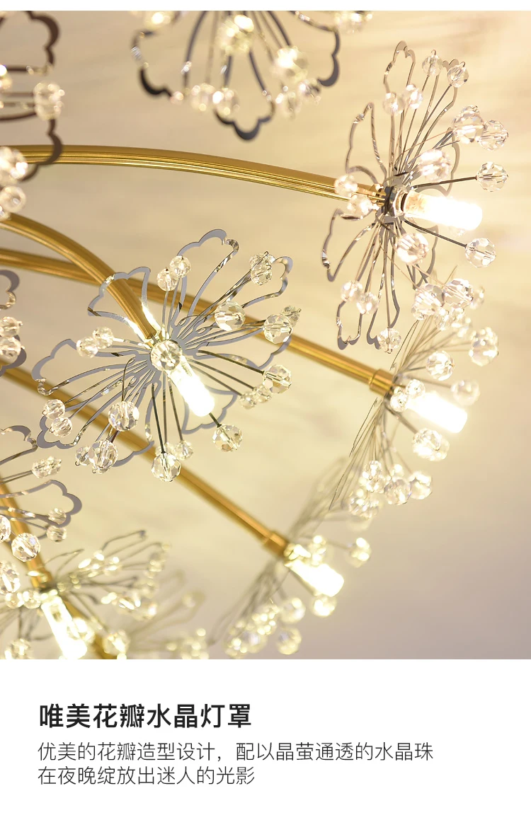 Modern Crystal Ceiling lights G4 Led star crystal wedding lighting Living Room Dining children room ceiling Lamp |