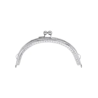 10pcs silver basic arch metal purse frame kiss clasp lock diy bag accessories frame metal kiss clasp lock 8 510 512 515cm