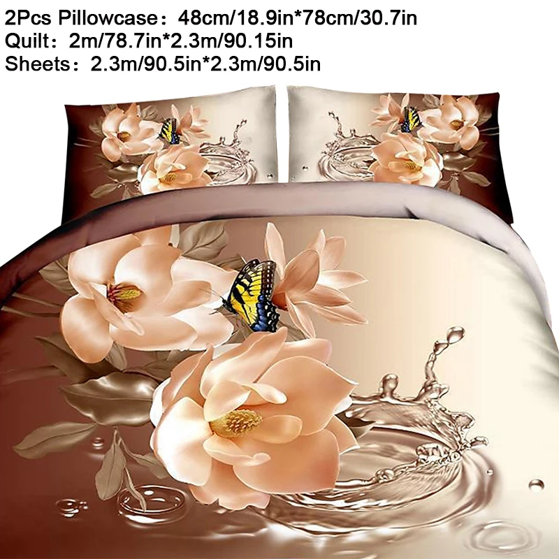 25 HIFUAR Комплект постельного белья flower3/4 шт с принтом розы роскошное постельное белье для пододеяльника наволочка постельное белье украшение комнаты домашний текстиль - Цвет: 25