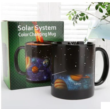 

World Map Color Changing Mug Ceramic Animation European Simple Creative Gift Temperature Changing Color Kitchen Dining Bar