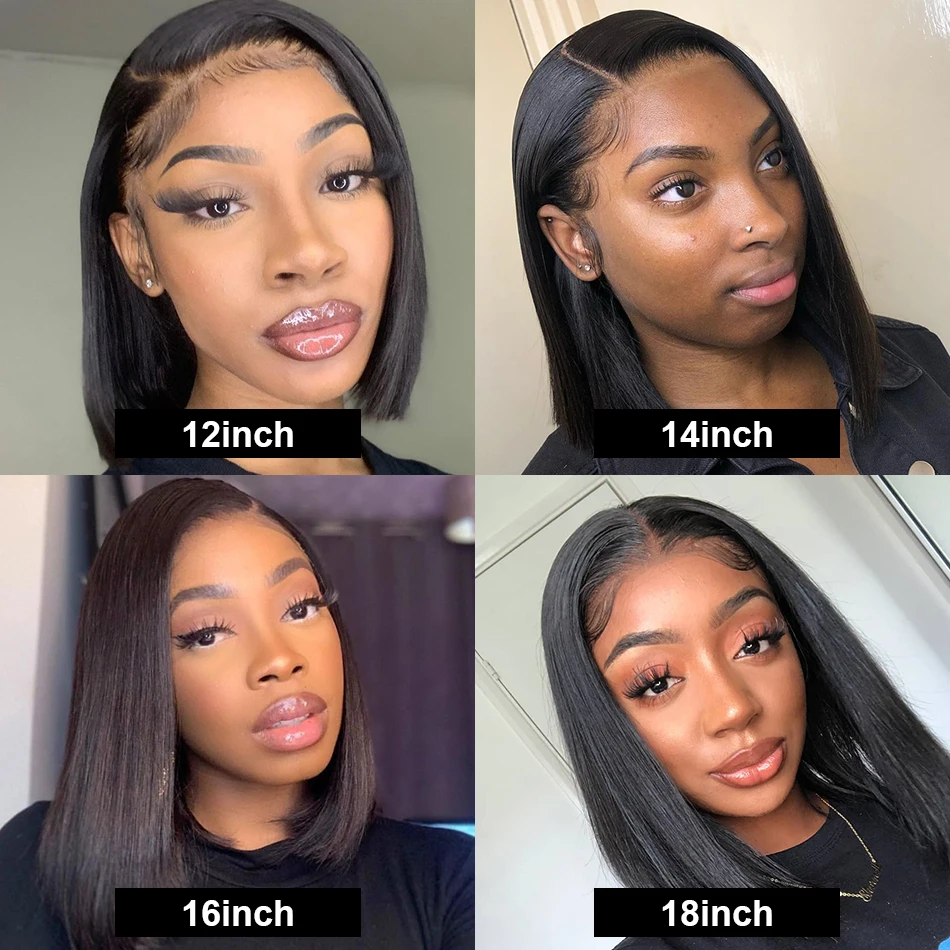 Бразильские прямые короткие парики Melodie с короткими кружевами фронтальные 13x4