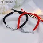 Браслет ручной работы из нержавеющей стали с гравировкой имени