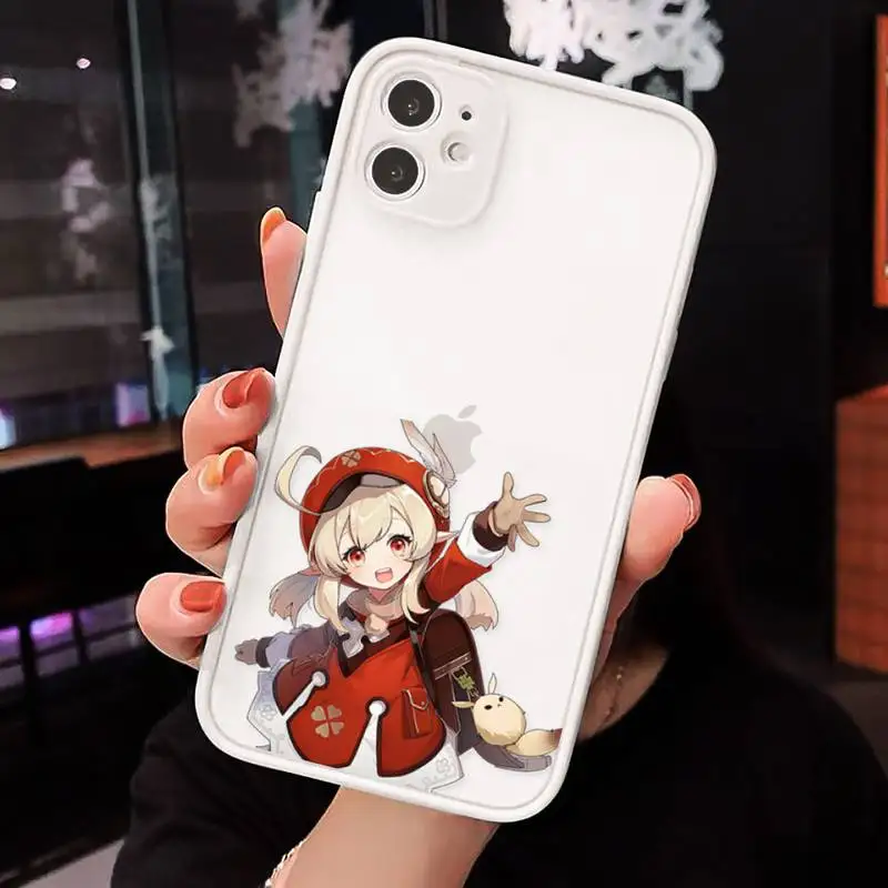 

Hot game genshin impact Phone Cases matte transparent For iphone 7 8 11 12 plus mini x xs xr pro max cover