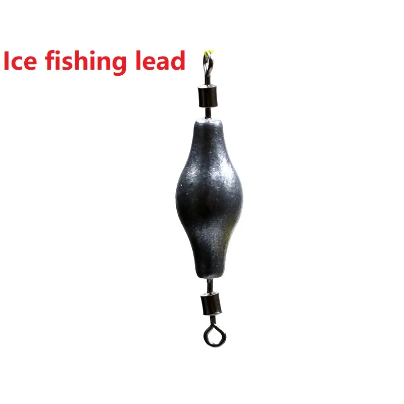 

1 шт. свинцовые грузила для подледной рыбалки, вертлюги, поворотные рыболовные Свинцовые Приманки, вес 8 г/14 г, капли воды с поворотными прима...