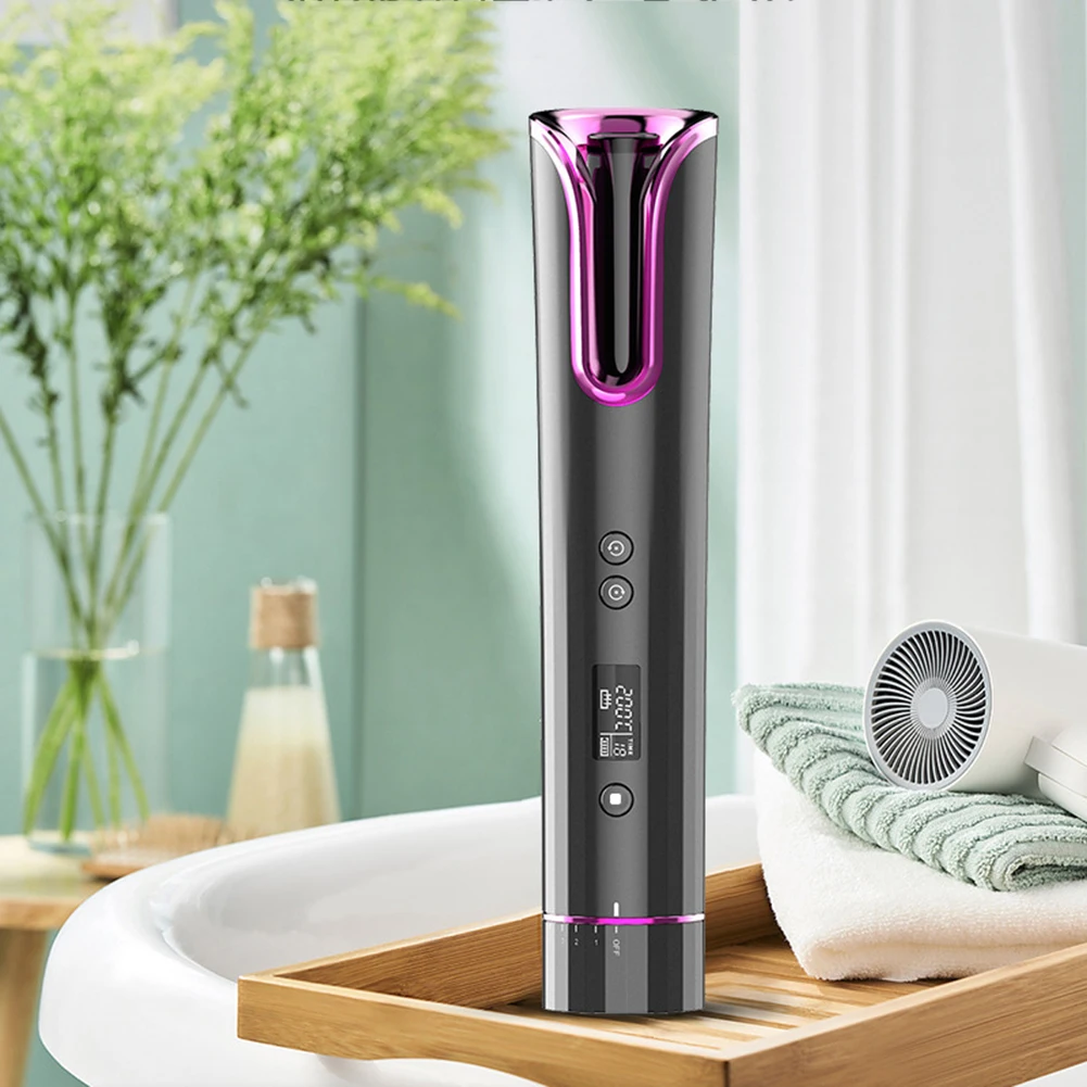

Smart Automatic Hair Curler Wireless Curling Iron Ceramic Curly Hair Wand USB Rechargeable Home Salon Portable Hair Styling Tool