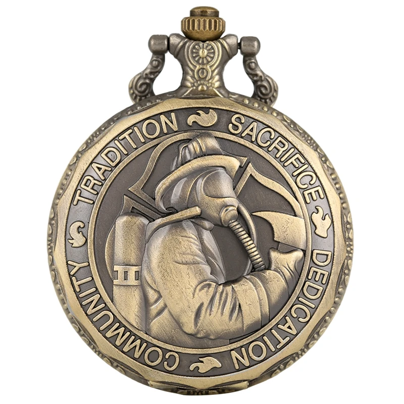 ST Saint Florian Patron Of Fire Fighters вызов кварцевые карманные часы традиция приношение