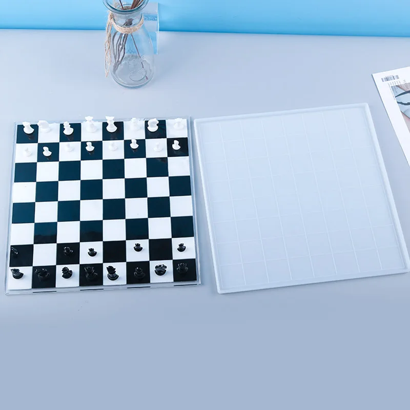 

DIY Die glue mold chess large, medium and small chess board silicone mold
