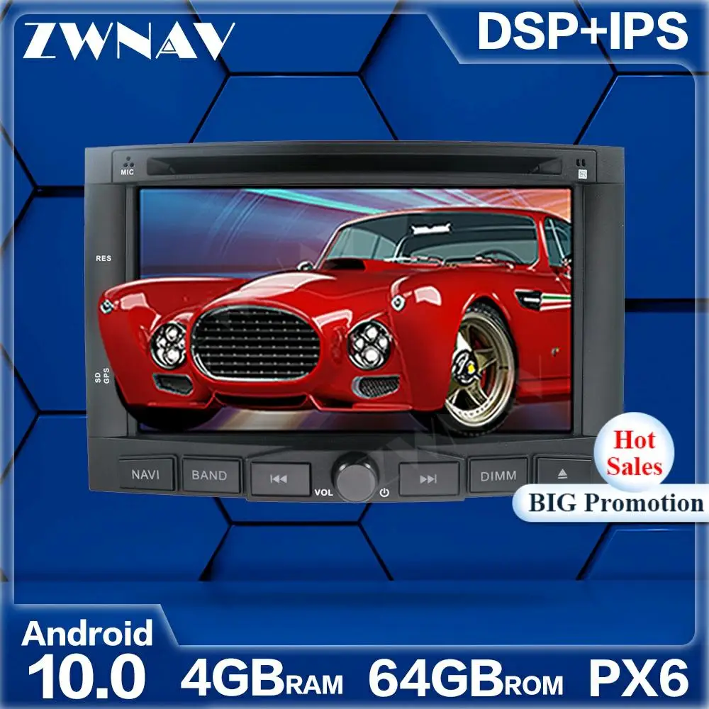 PX6 4G + 64GB Android 10 0 автомобильный мультимедийный плеер для PEUGEOT 3008 5008 2009