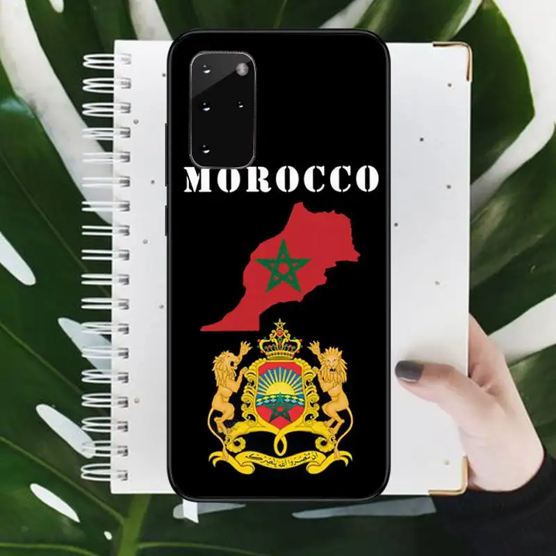 

Morocco Flag Coat Of Arms Phone Case For Samsung galaxy S 9 10 20 A 10 21 30 31 40 50 51 71 s note 20 j 4 2018 plus