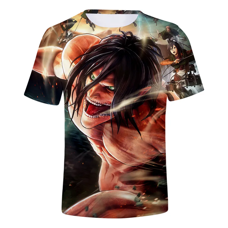 Футболка с 3d рисунком единорога из японского аниме атака на Титанов костюм для