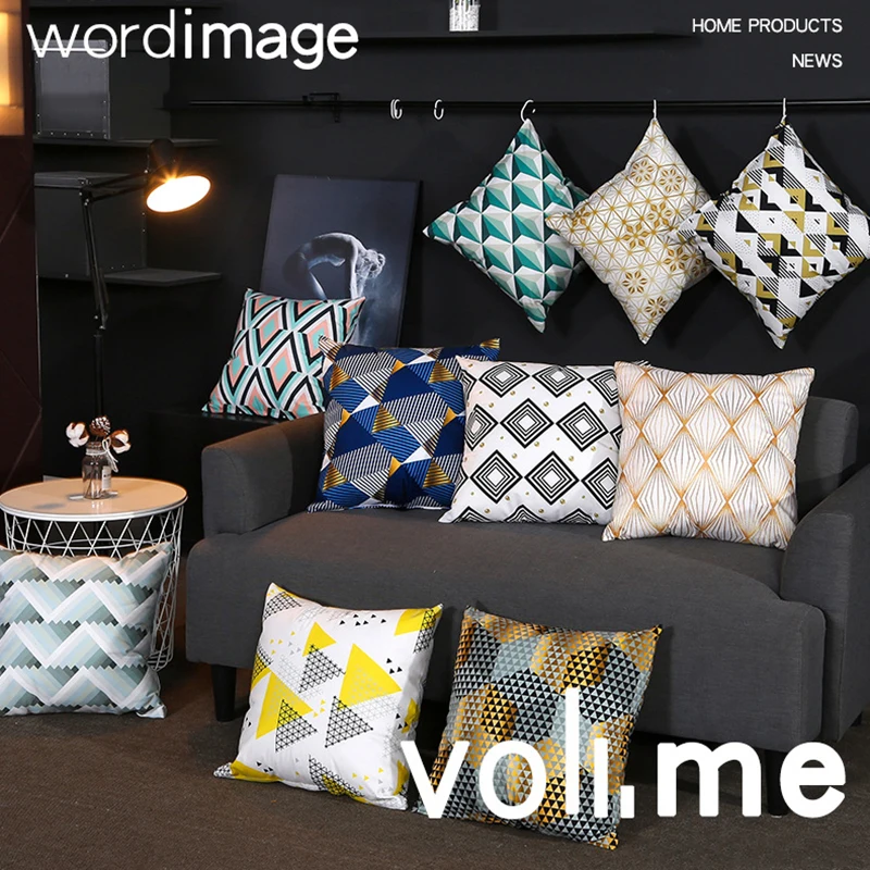 Чехол для подушки с геометрическим рисунком в скандинавском стиле дома