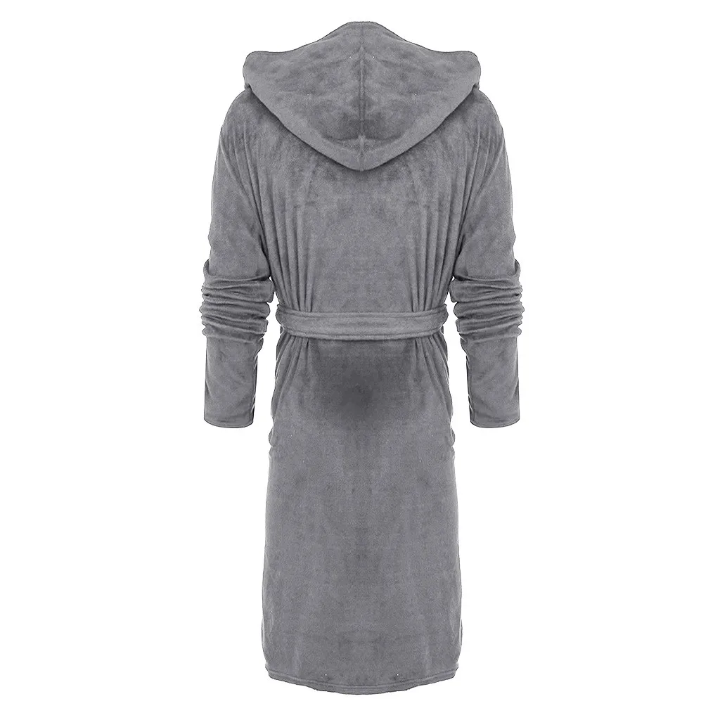 JAYCOSIN Мужская одежда для сна модные повседневные мужские халаты с капюшоном