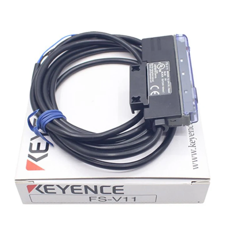 

Keyence FS-V11 dual display digital fiber optic sensor basic unit type NPN open collector with high precision and high power