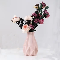 20cm14cm size hip shape plastic material vase imitation ceramic flower vaseplastic flower vase for home decoration