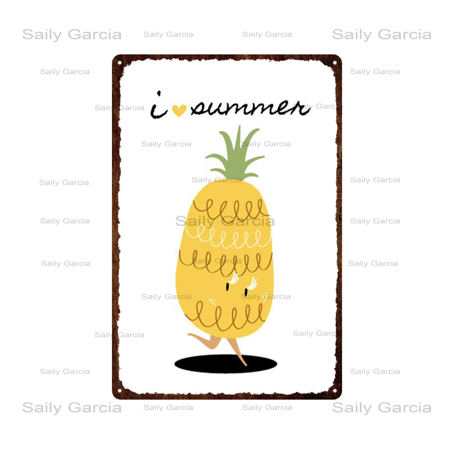 Фруктовый металлический постер яблочный Виноград банан и лимон оловянный знак