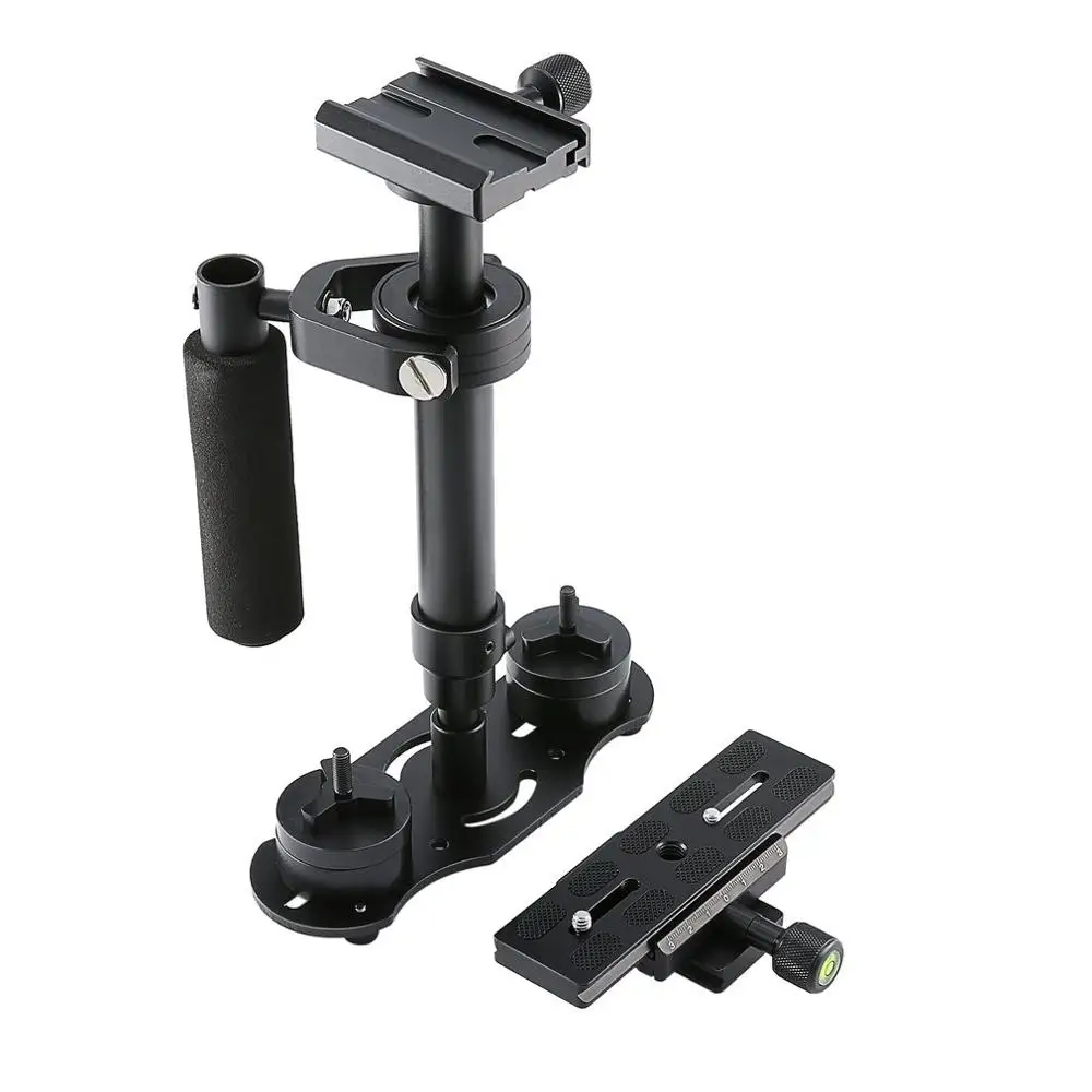 Черный S40 Steadycam масштабируемый из углеродного волокна Ручной Стабилизатор Steadicam для Canon Nikon sony DSLR камера компактная видеокамера - Цвет: Черный