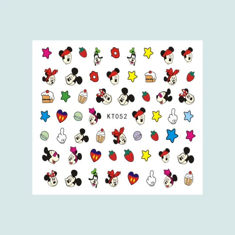

Disney Anime Cartoon Sticker Collection Mickey Mouse Donald Duck Stitch Anime Nail Sticker Manual DIY Disney Nail Sticker