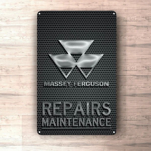 Плоский металлический плакат жестяной знак (не 3D) Massey Ferguson для ремонта и
