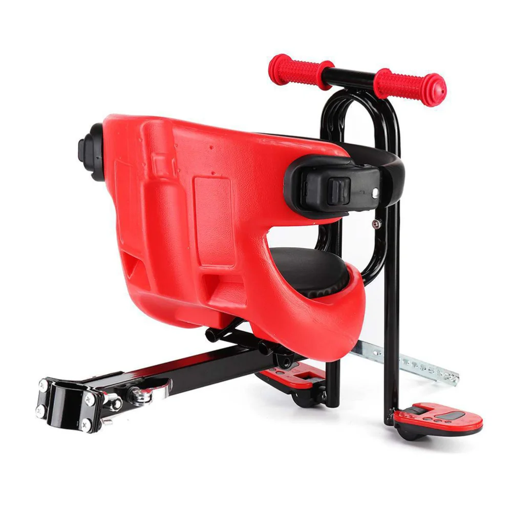 

1PC Children's Safety Saddle Adjustable Mountain Bike Front Seat for Kids (Red)