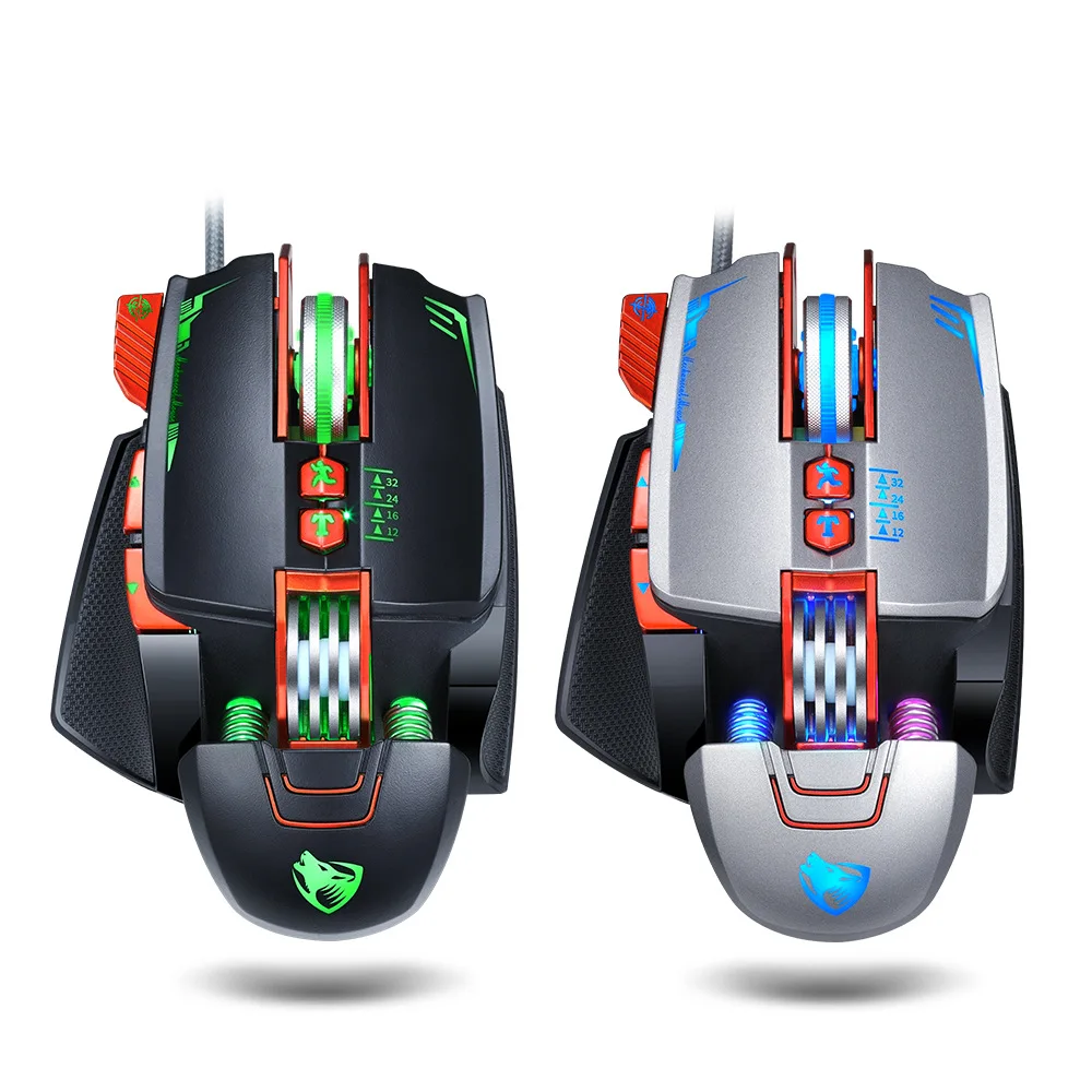 

Professional Gaming Mouse 2500DPI Ergonomics Mouse Macro Definition One Button Press Gun Mechanical Mouse Wired Computer Mouse