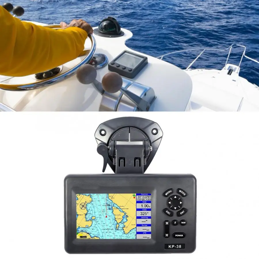 KP 38 5 дюймовый морские GPS плоттер красочные ЖК дисплей IPX5 Водонепроницаемый