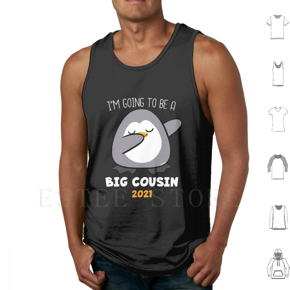 

Im Going To Be A Big Cousin 2021 Penguin Tank Tops Vest Sleeveless Big Cousin Little Siblings Cute Pregnancy