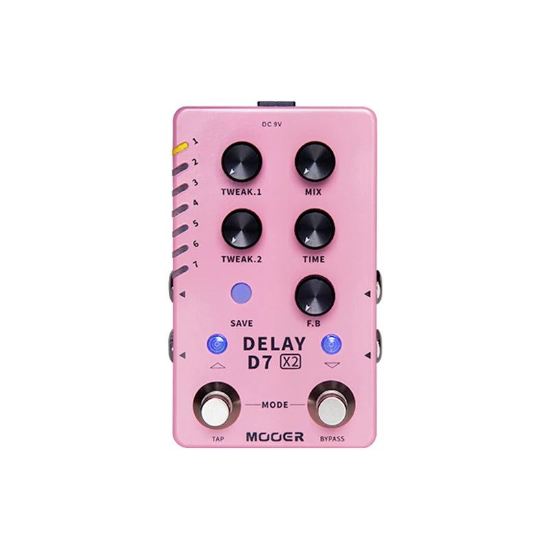 

Устройство MOOER D7 DELAY X2 с эффектом задержки стерео поддерживает эффект с 14 видами эффектов задержки аксессуары для гитары